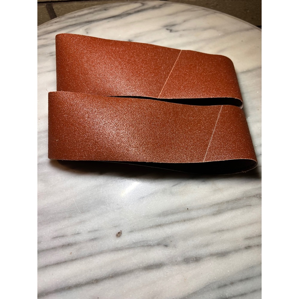 Gatorgrit 3x21 Inch 80 Grit Aluminum Oxide Sanding Belts Lot of 2 Made in USA